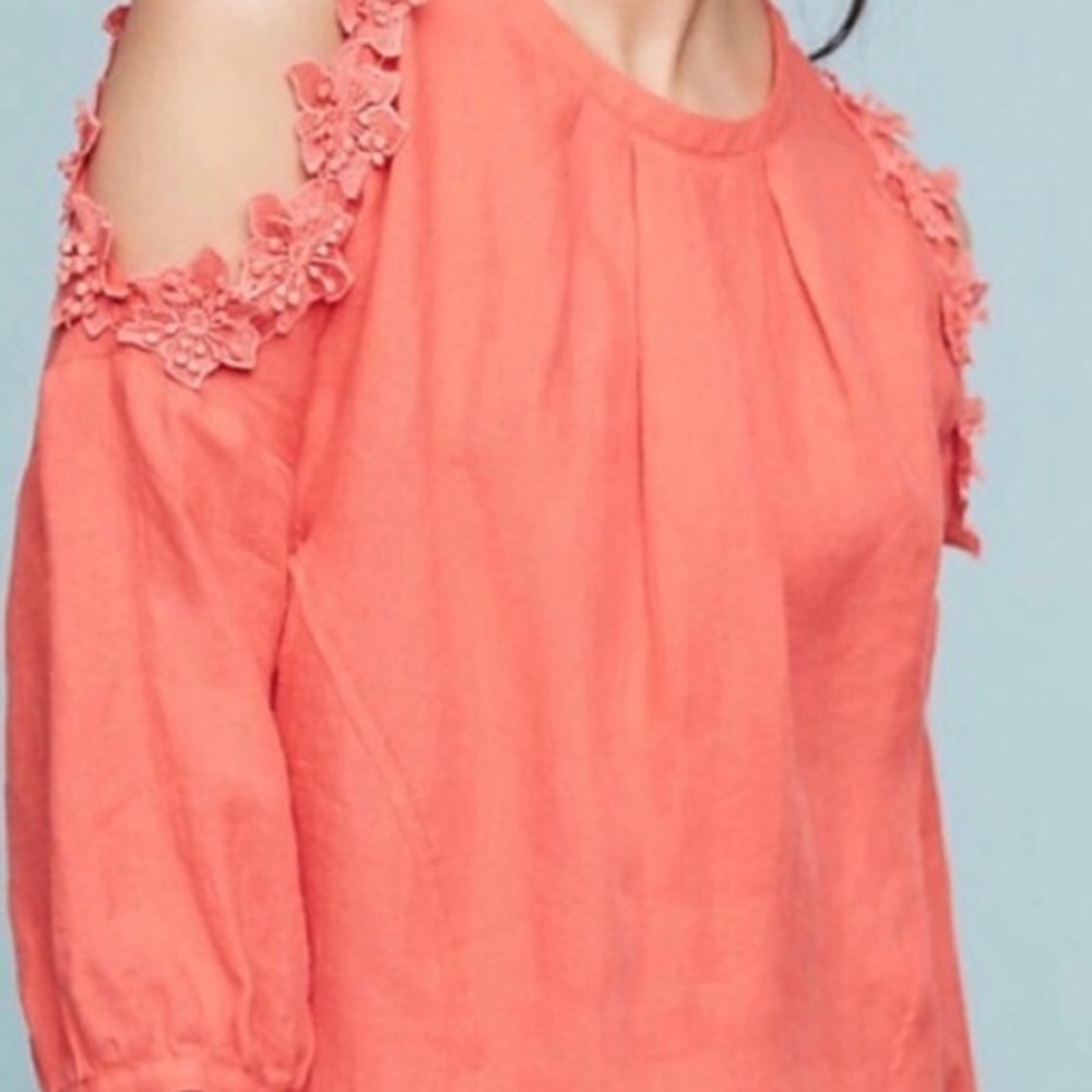 NWT Anthropologie eri + ali linen top size Large